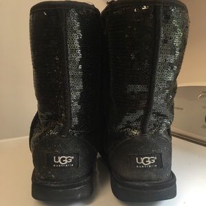black sequin ugg boots